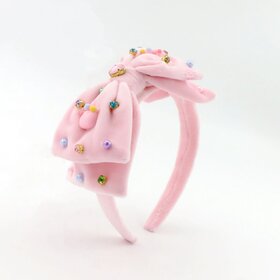 Poppyland Velvet Crown Bow Headband