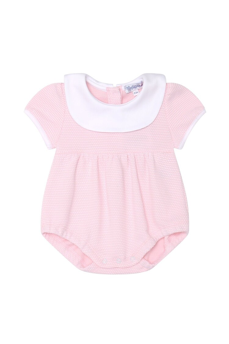 Nella Pima Pink Bubble Onesie