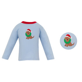 Claire & Charlie Holiday Puppy w/Wreath Shirt