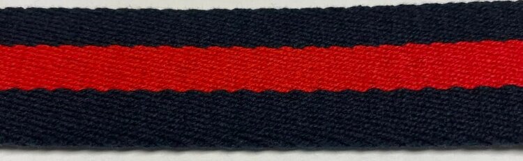 Ebinger Brothers Red Navy Stripe Belt