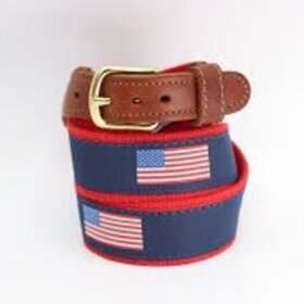Ebinger Brothers US Flag On Red Belt
