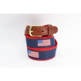 Ebinger Brothers US Flag On Red Belt