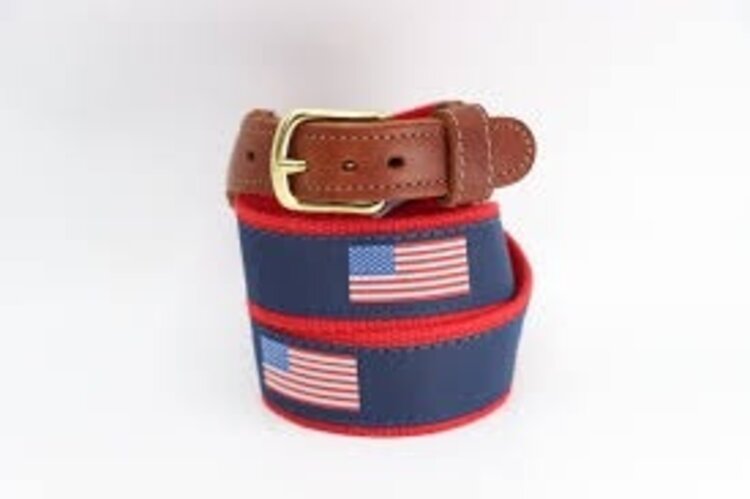 Ebinger Brothers US Flag On Red Belt