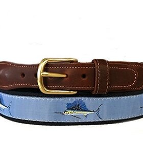 Ebinger Brothers Blue Sailfish on Navy Belt