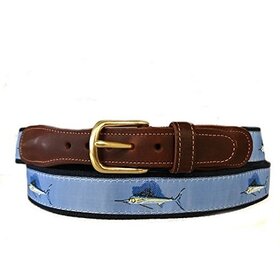 Ebinger Brothers Blue Sailfish on Navy Belt