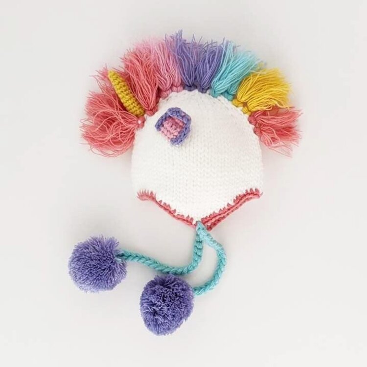 Huggalugs Unicorn Earflap Beanie Hat