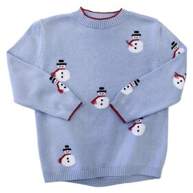 Luigi Kids Blue Snowman Sweater