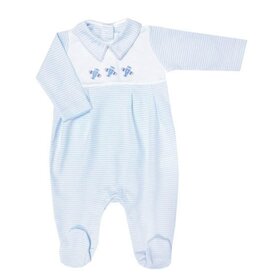 Baby Threads LT Blue Airplane Footie