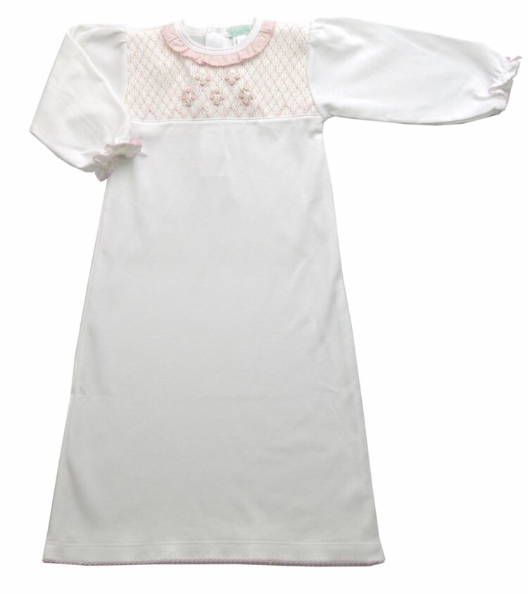 Baby Threads Handsmocked Brielle Baby Gown