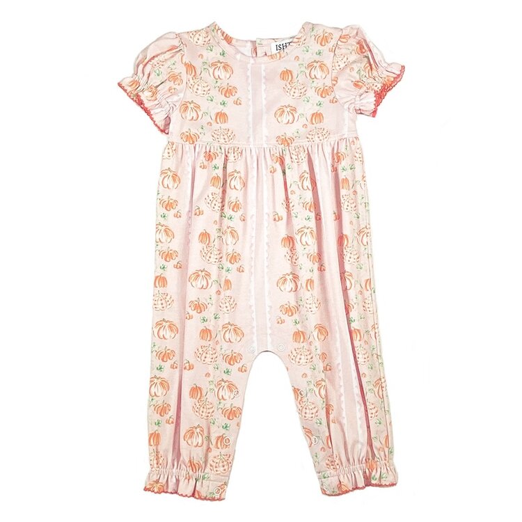 Ishtex Pumpkin Ruffle Romper