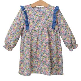 Trotter Street Kids Blue Floral Dress