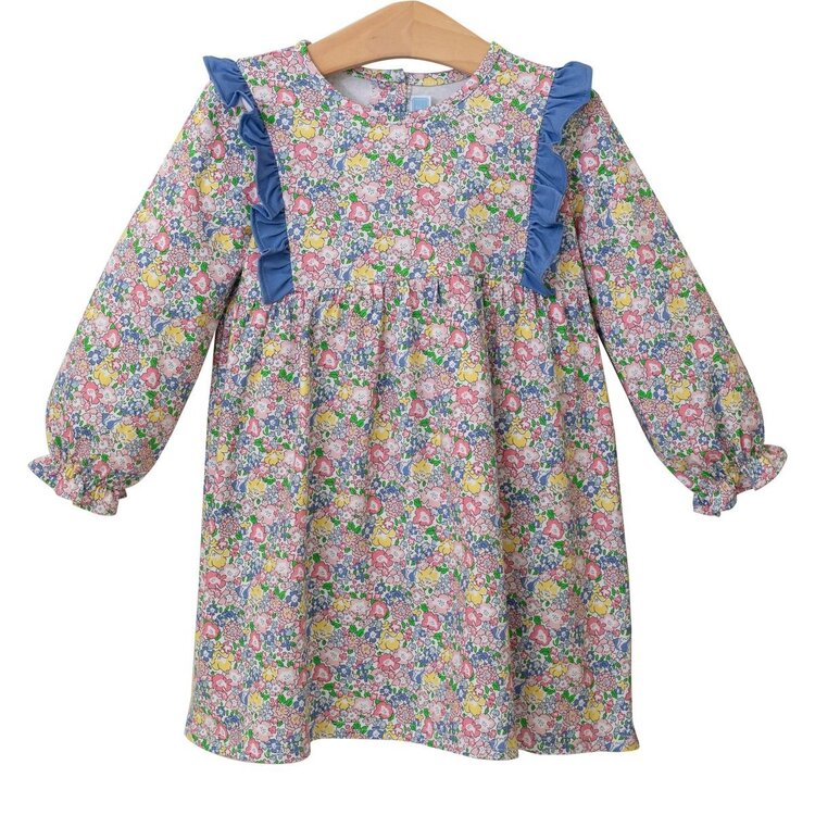 Trotter Street Kids Blue Floral Dress