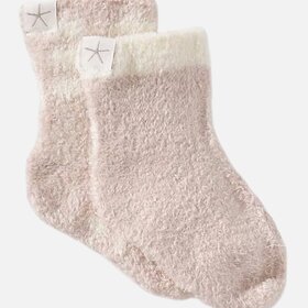 Barefoot Dreams Barely Pink Baby Plaid Sock set