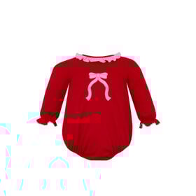 Claire & Charlie Red Bubble W/Pink Bow