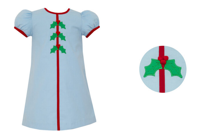 Claire & Charlie Blue Corduroy Holly Dress