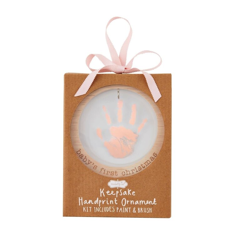 Mud Pie Acrylic Handprint Ornament