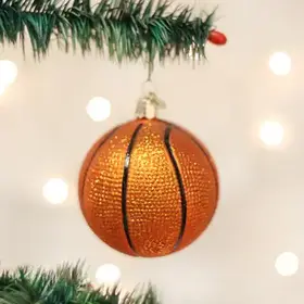 Basketball Glass Ornament