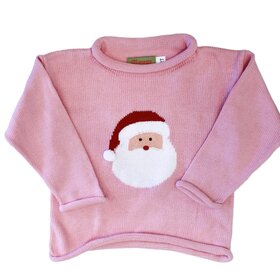 Luigi Kids Pink Santa Sweater