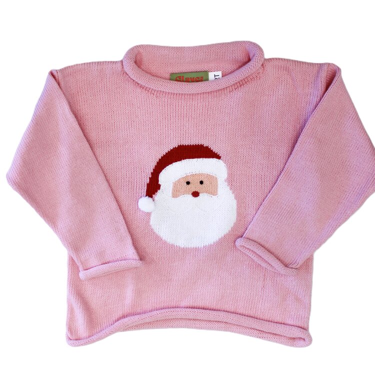 Luigi Kids Pink Santa Sweater