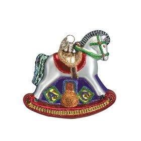 Rocking Horse Glass Ornament