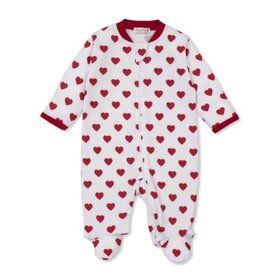 Kissy Kissy Red Heart Zip Footie