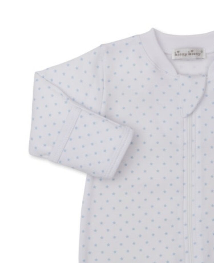 Kissy Kissy Blue Star Zip Footie