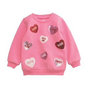 Mud Pie Sequin Hearts Sweatshirt