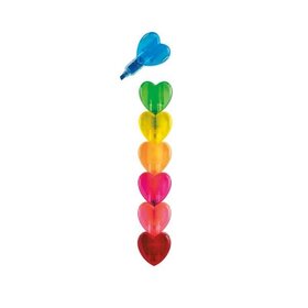 Mud Pie Clear Heart Stacking Markers
