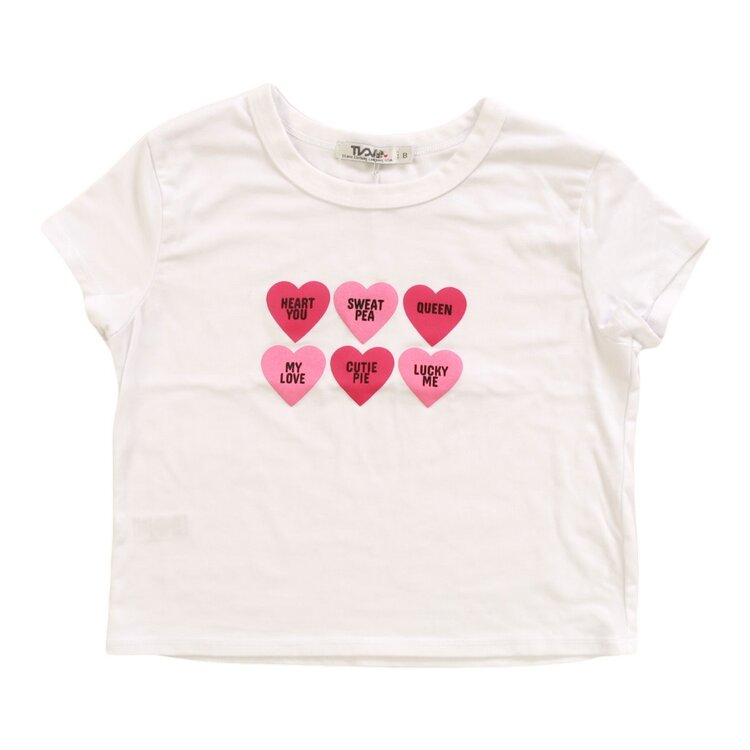 T2Love Conversation Heart Boxy Tee