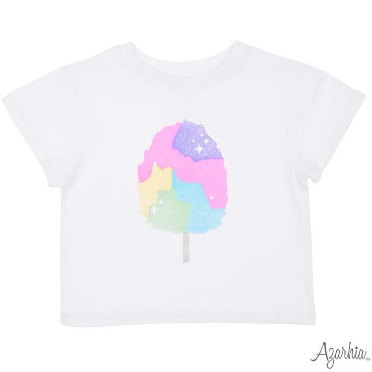Azarhia Cotton Candy Sequin Boxy T-shirt