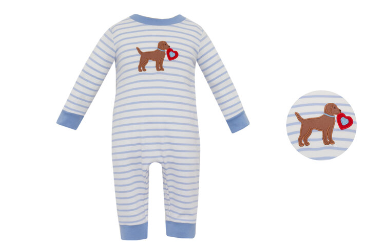 Claire & Charlie Valentine Puppy Romper