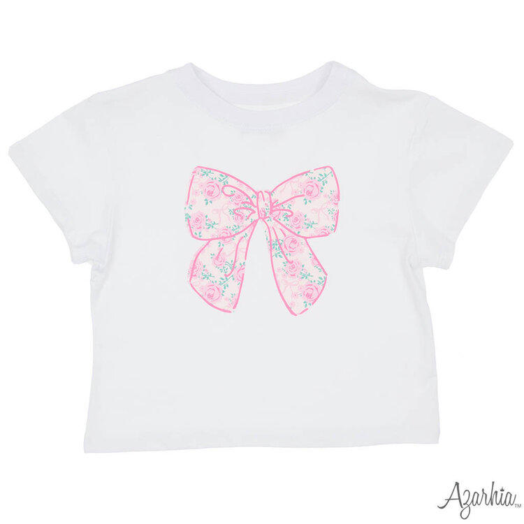 Azarhia Rose Bow on Boxy Shirt