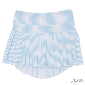 Azarhia Blue Stripe Pleated Skort
