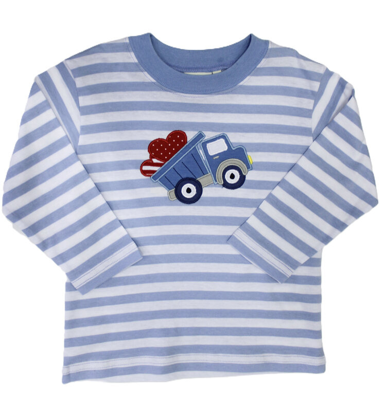 Luigi Kids Bl Stripe Dump Truck w/ Hearts Shirt