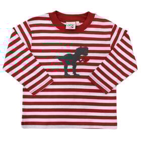 Luigi Kids Red Stripe T-Rex w/ Heart shirt