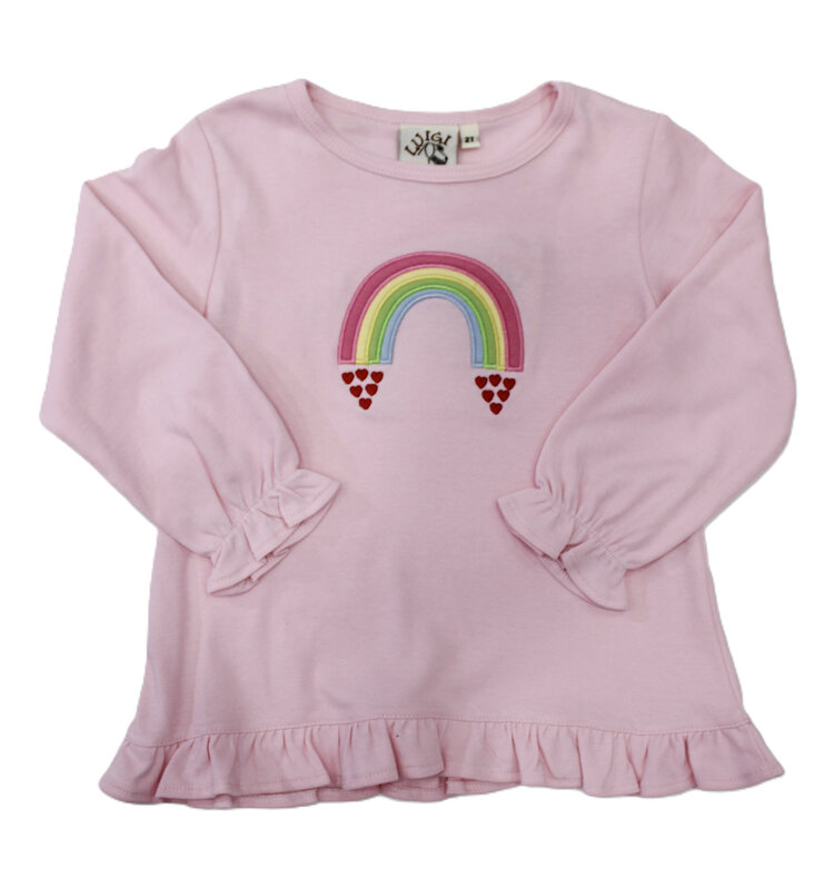 Luigi Kids Pink Rainbow w/ Hearts Swing Top