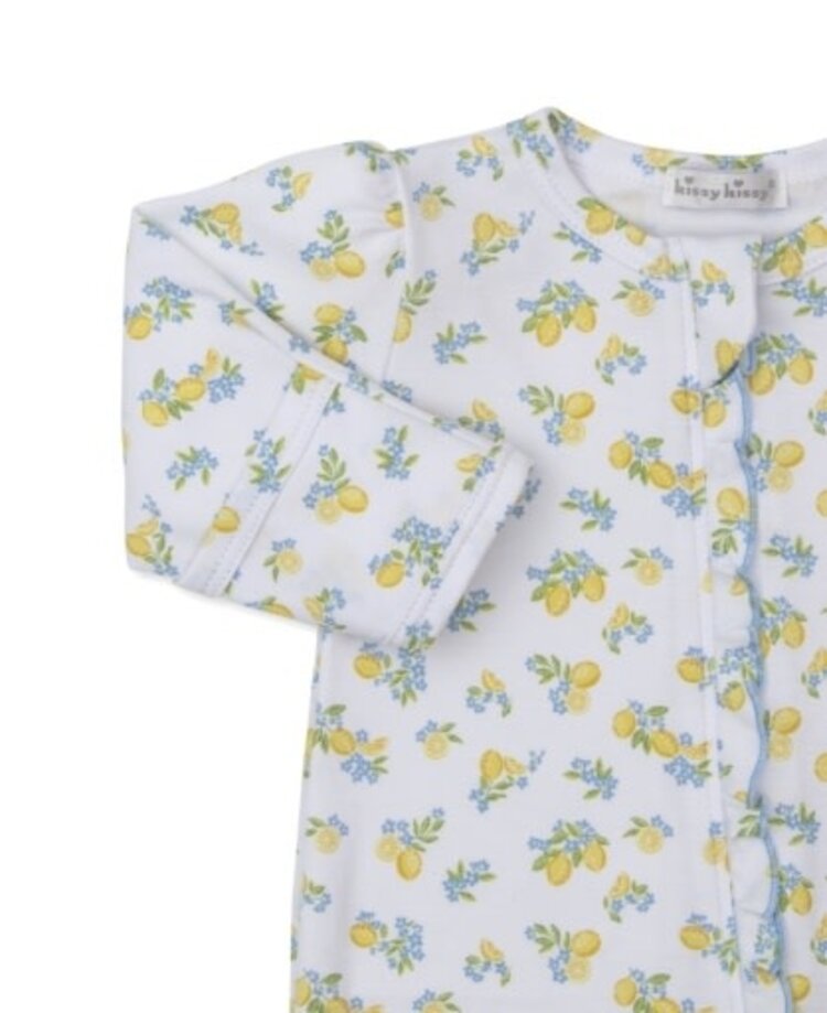 Kissy Kissy Lemon Blossoms Zip Footie