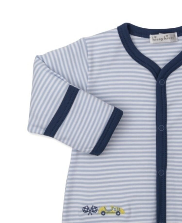 Kissy Kissy Sizzling Speedway Stripe Footie