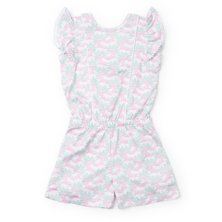 Lila + Hayes Poolside Palms Rae Romper