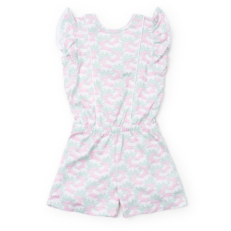 Lila + Hayes Poolside Palms Rae Romper