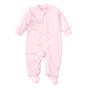 Kissy Kissy Pink Stripe Zip Footie