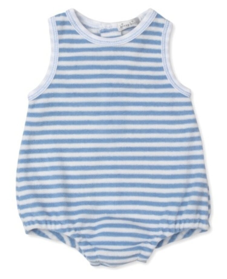 Kissy Kissy Lt Blue Cabana Stripe Terry Bubble