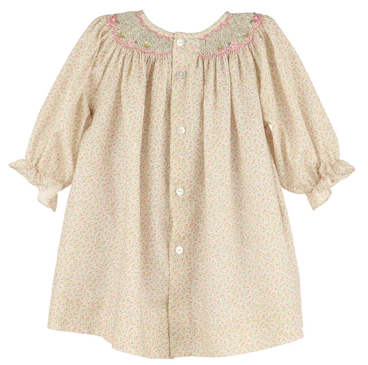 Luli&Me Harvest Floral Smocked Bishop Dress