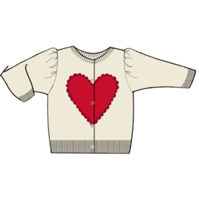 Pink Chicken Constance Sweater Scalloped Heart