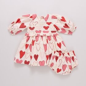 Pink Chicken Renee Dress Set Gradient Hearts