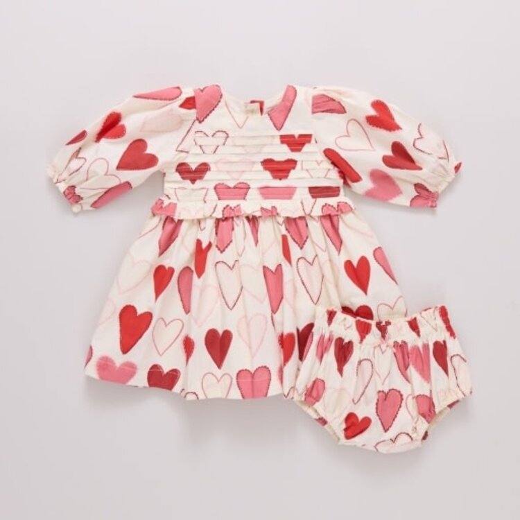 Pink Chicken Renee Dress Set Gradient Hearts