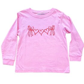 Mustard & Ketchup Light Pink Heart Banner T-Shirt