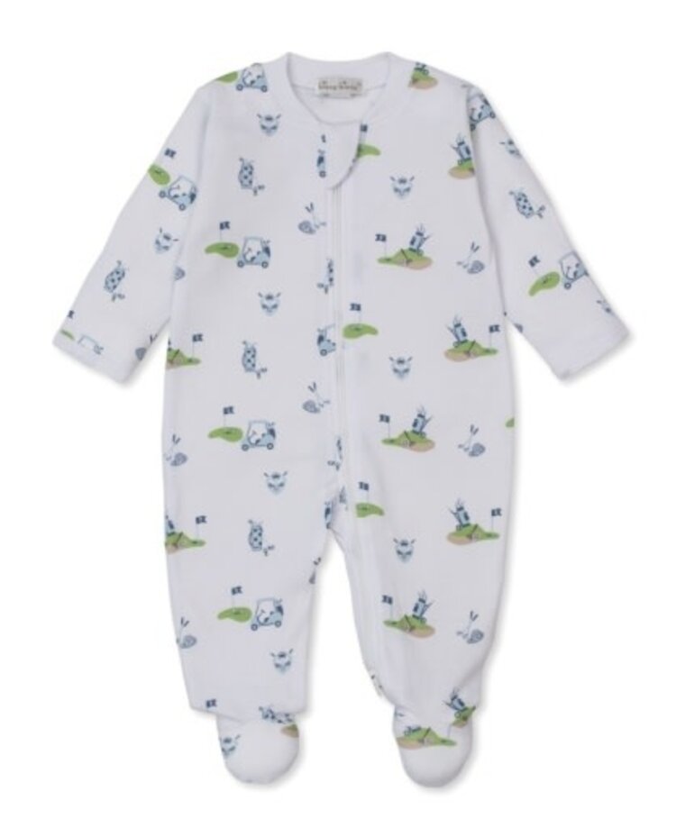 Kissy Kissy Blue Golf Champion Zip Footie