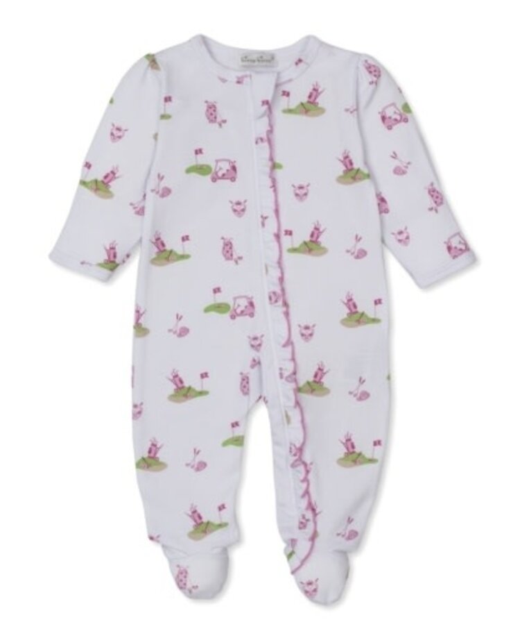 Kissy Kissy Pink Golf Championship Zip Footie