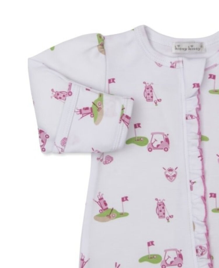 Kissy Kissy Pink Golf Championship Zip Footie